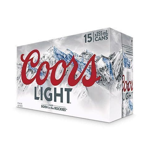 Coors Light 355ml x 15 Pack