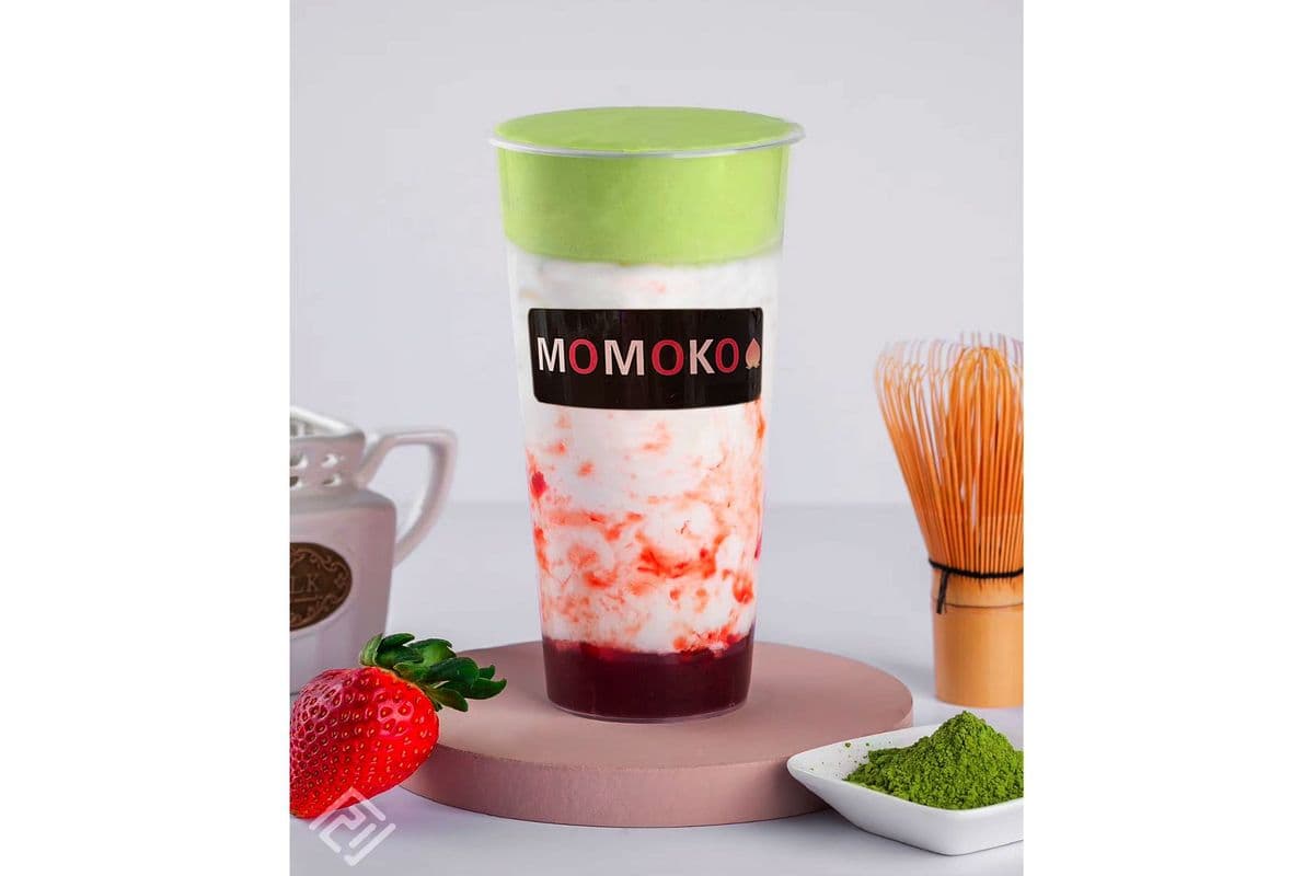Matcha Foaming Strawberry Milk