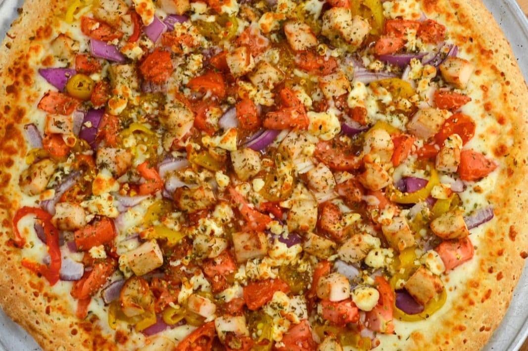 Large Chicken Mediterranean Pizza