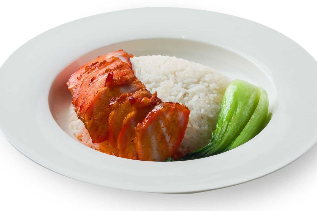 Combo 盒饭C. Rice 米饭+ Honey BBQ Pork 叉烧