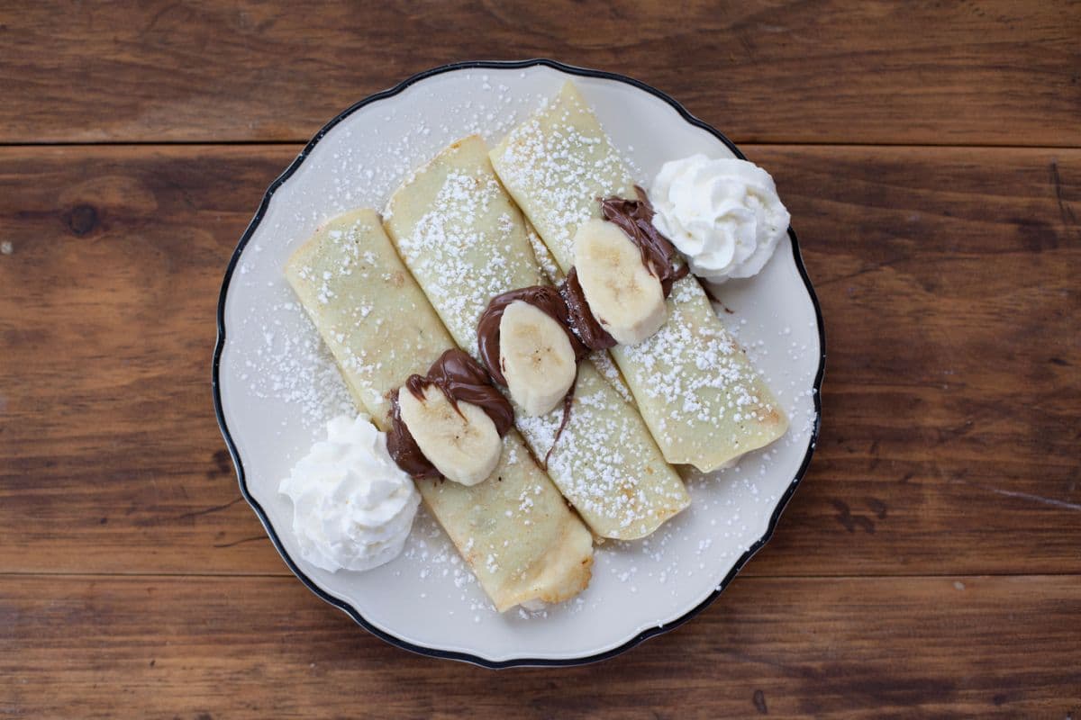 Nutella Banana Crepes (3 pcs)