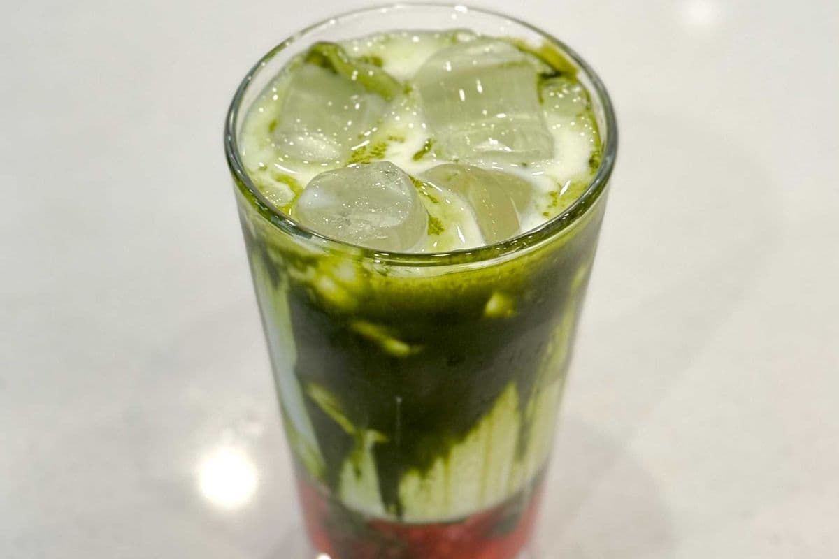 Iced Strawberry Matcha Latte