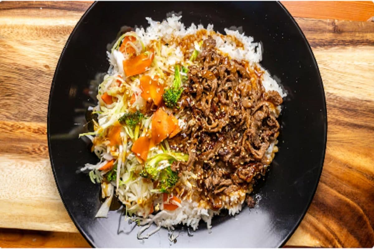 Teriyaki Beef, Rice, and Vegetables