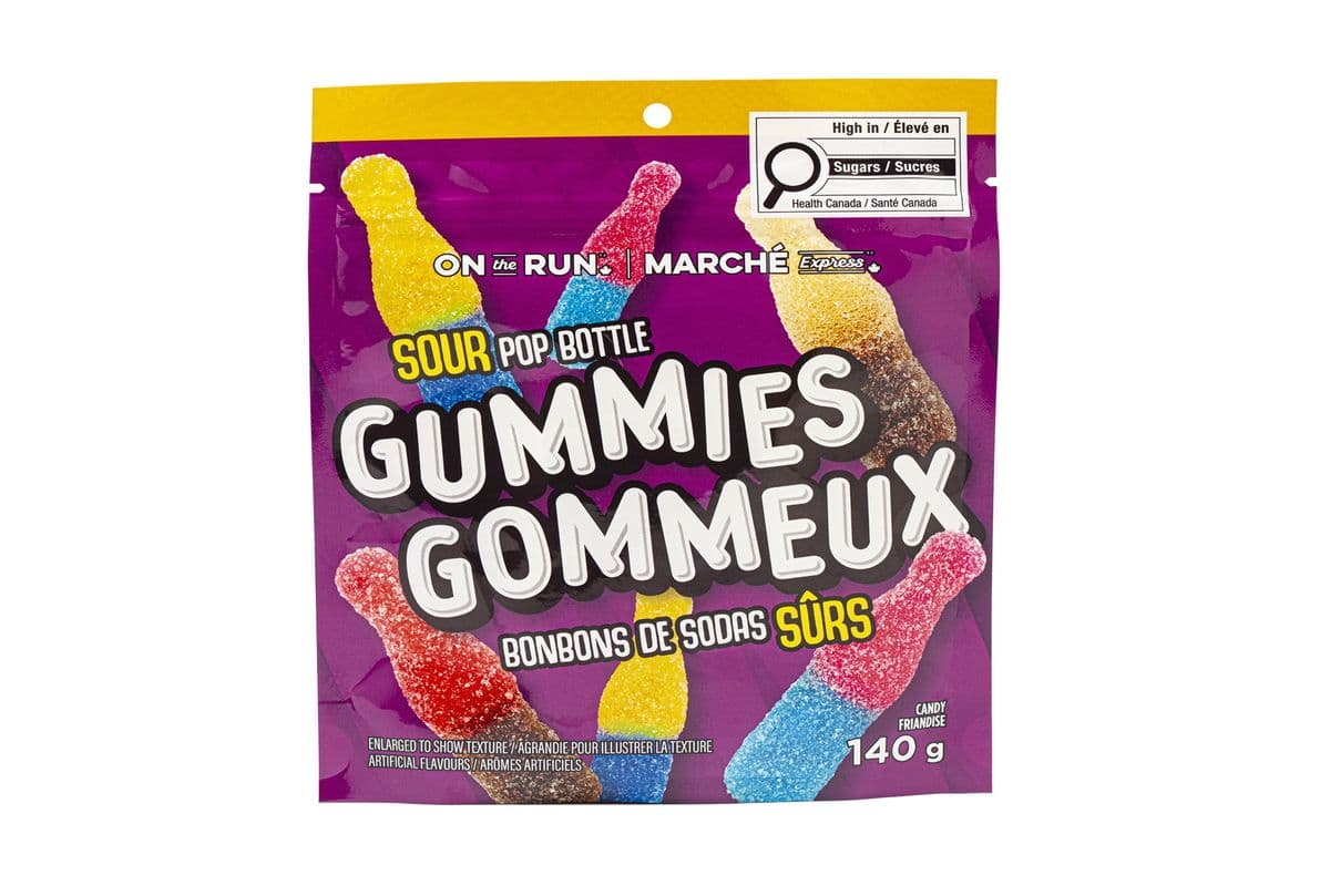 Marché Express Bonbon de Sodas Sûrs (140g) 77787 / On The Run Sour Pop Bottle Gummies (140g) 77787