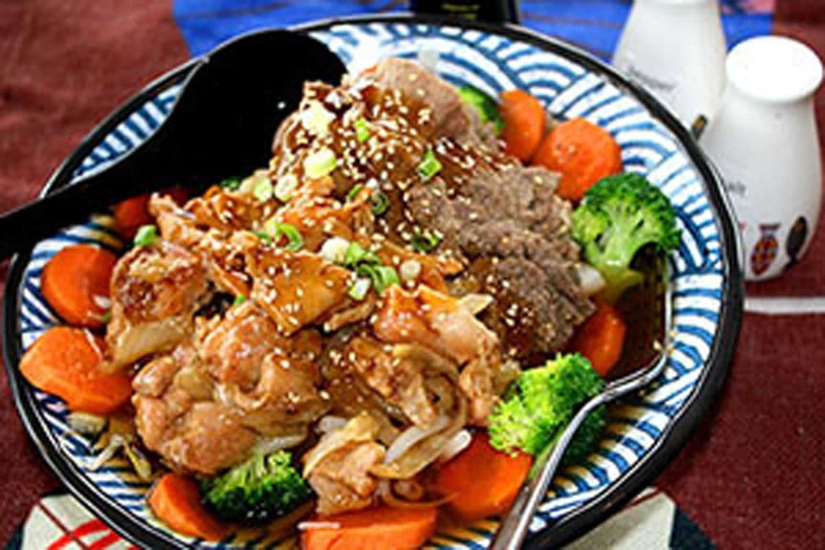 Chicken and Beef Noodle Soup