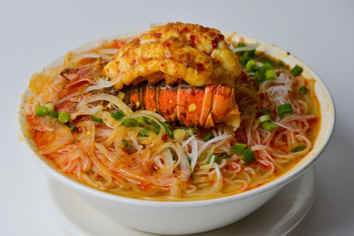 11. Satay Lobster Rice Noodle Soup - Pho Sate Tom Hum
