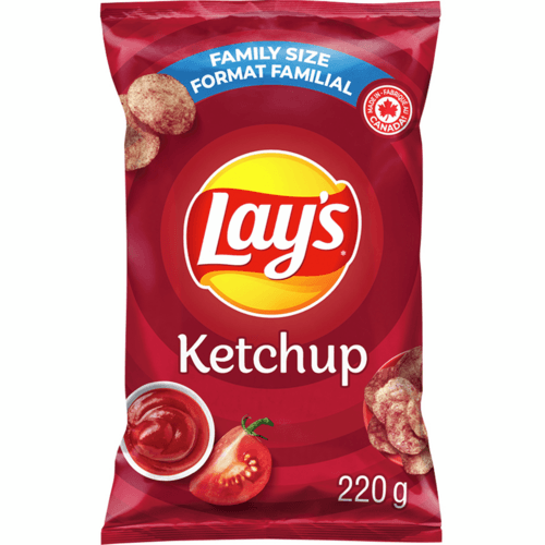 Lay's Croustilles Ketchup 220g/ Lay's Ketchup Chips 220g