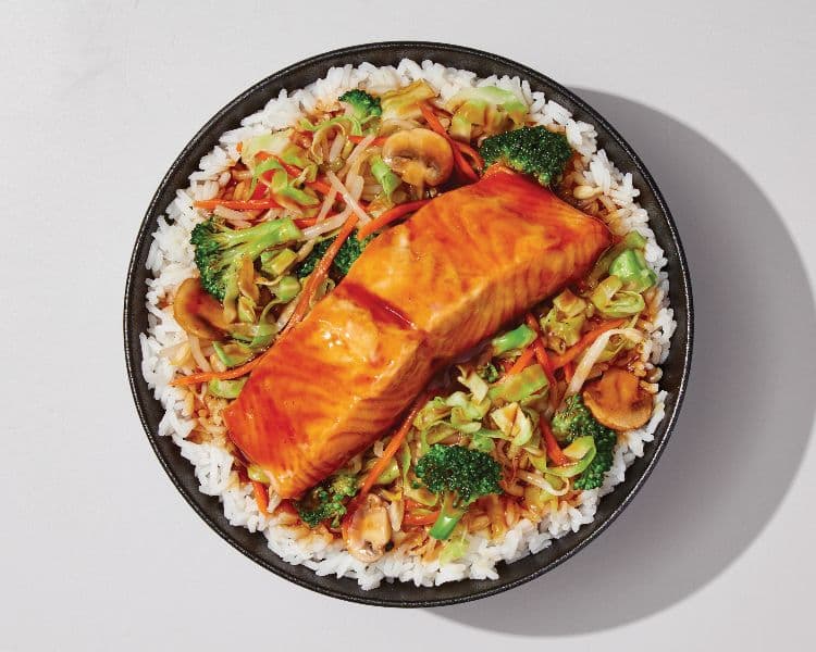 Saumon Teppanyaki avec riz