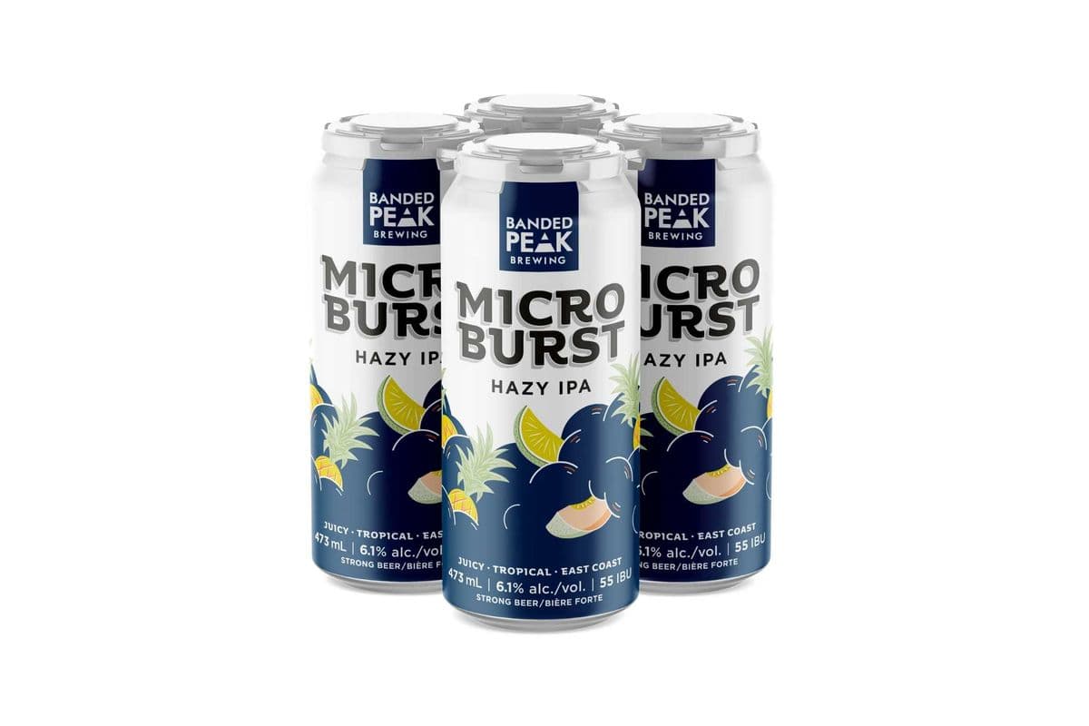 Banded Peak Brewing Microburst Hazy IPA (4 Cans) (4 x 473ml)