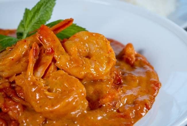 Red Shrimp & Chicken Curry with Rice
