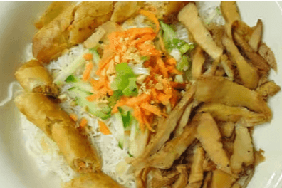15. Vermicelli with Charbroiled Pork and Spring Rolls