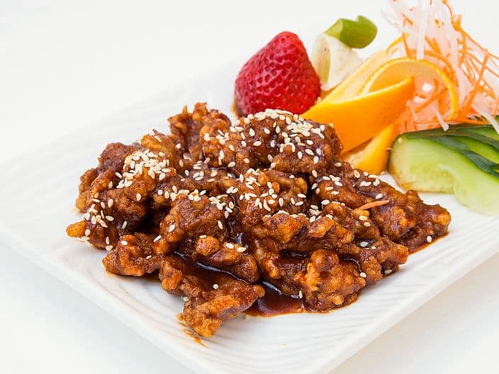 Crispy Beef with Sesame / Boeuf Croustillant avec Graines de Sésame 