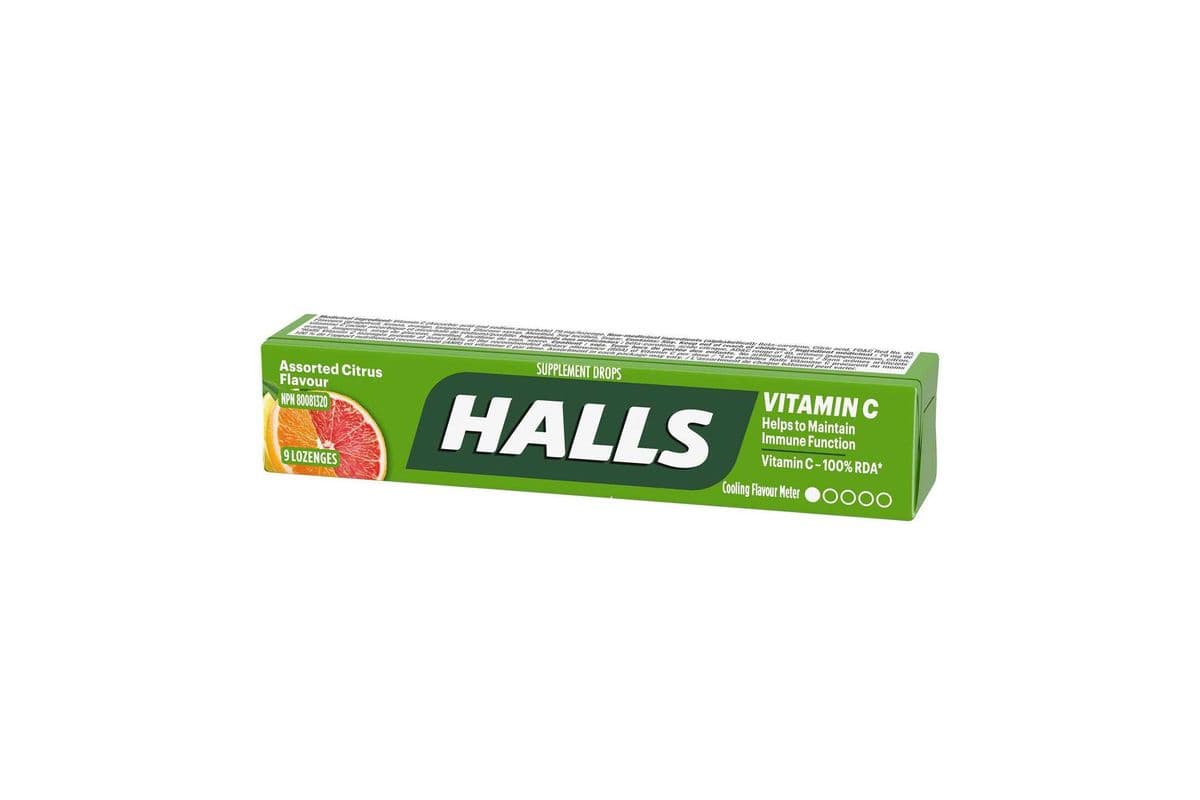 Halls Vitamin C Assorted Citrus 9pcs