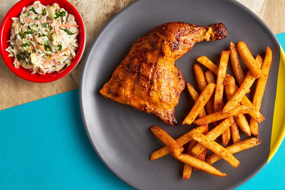 1/4 Chicken (Leg) with Two Regular Sides