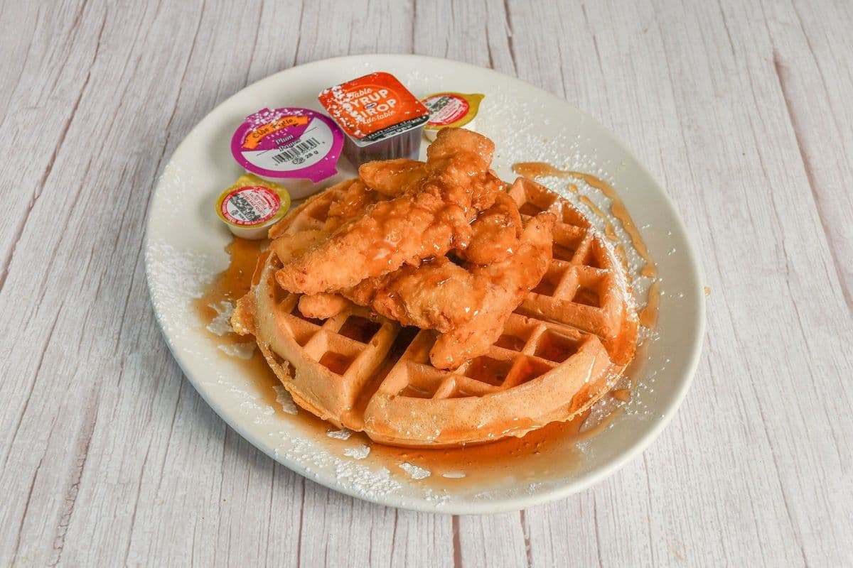 Waffle and Chicken Strips
