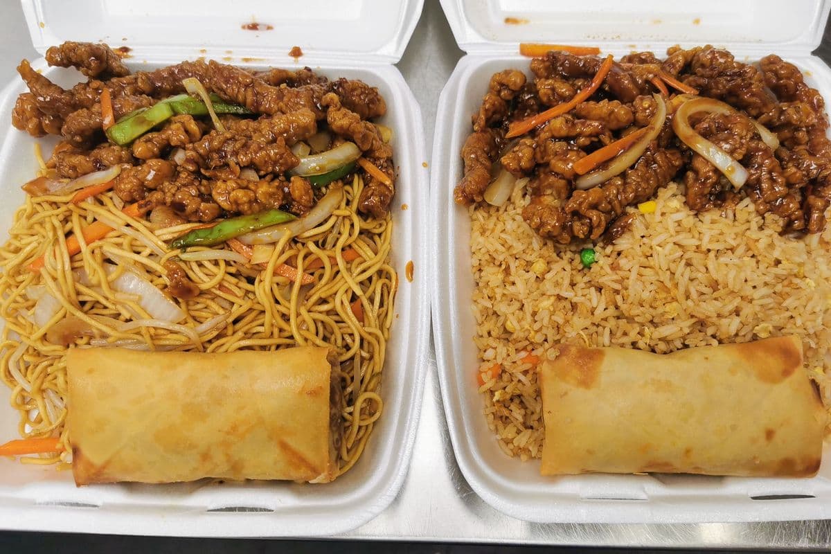 4. Ginger Beef and Egg Roll