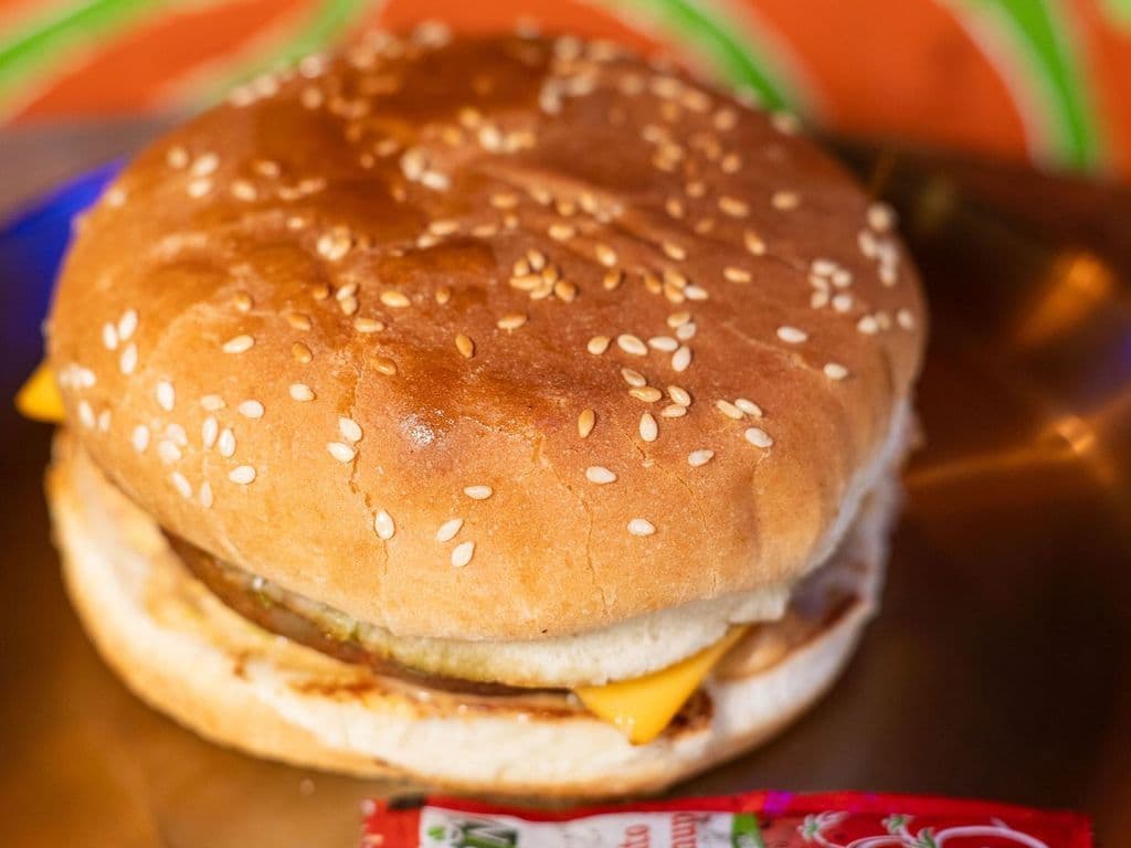 Aloo Tikki Burger with Fries
