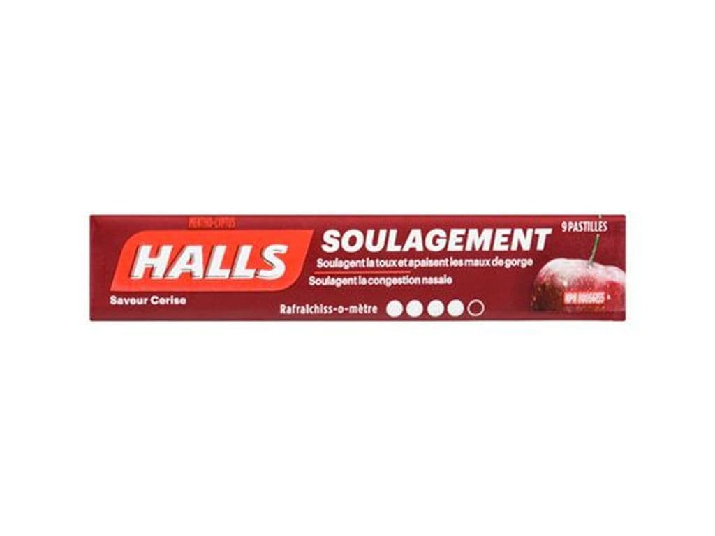 HALLS CHERRY FLAVOUR 9 LOZENGES