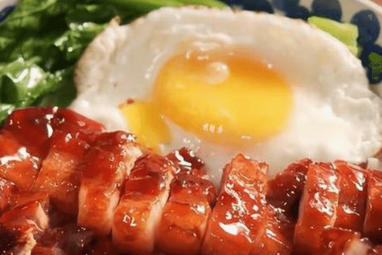 Steamed Rice with Barbequed Pork - 叉烧饭