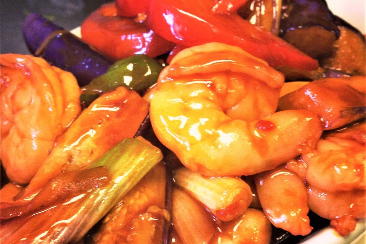 116. Tiger Prawns with Eggplants