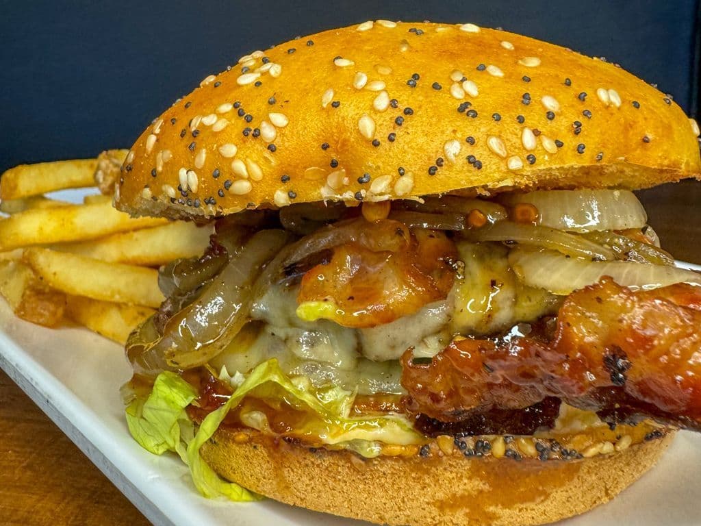 Maple Bacon Smash Burger - The Flourless Pot