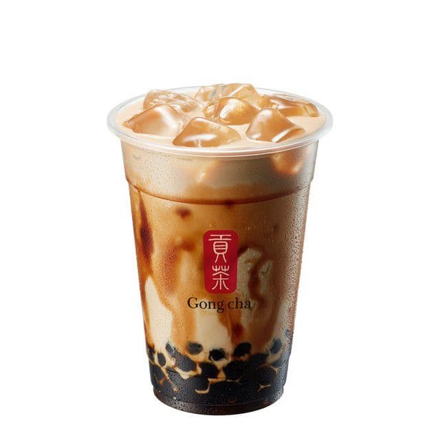 Brown Sugar Fresh Milk Tea w/pearls Thé au lait frais au sucre brun avec perles