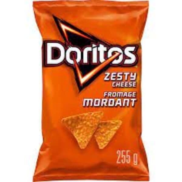 Doritos Chips Tortilla Fromage Mordant 235g/ Doritos Zesty Cheese 235g
