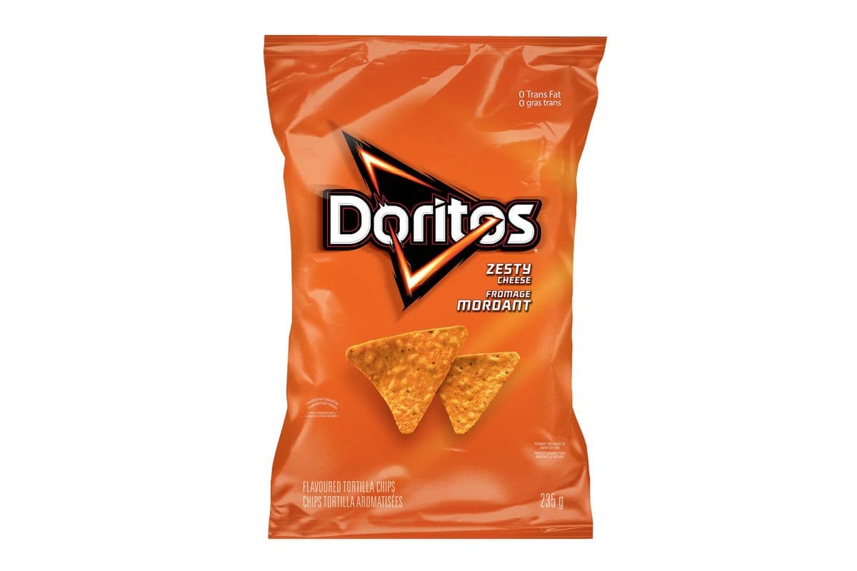 Doritos Zesty Cheese Tortilla Chips (235 g) 1000124