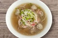 321. Rare Beef and Beef Balls Rice Noodle Soup