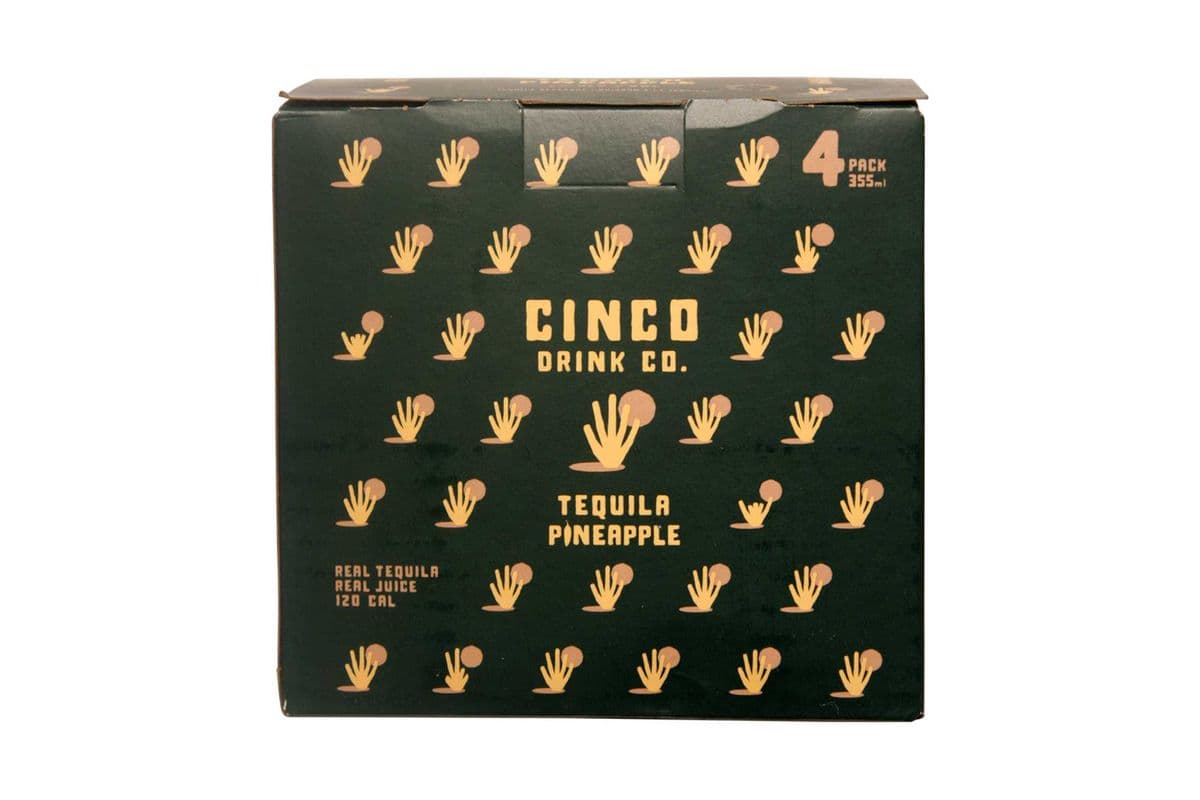 Cinco Tequila Pineapple (4 Cans) (4 x 355ml)