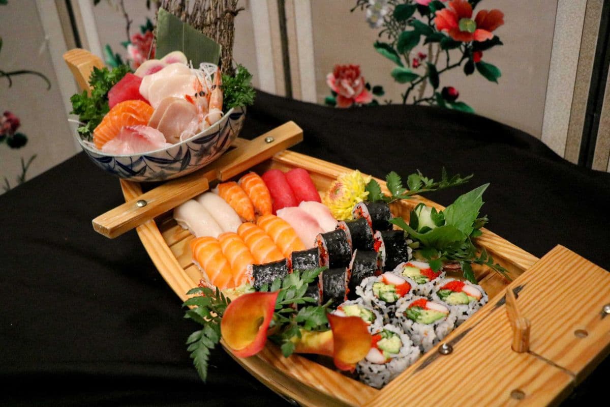 Small Boat (12 Sashimi, 12 Sushi, and 16 Roll)