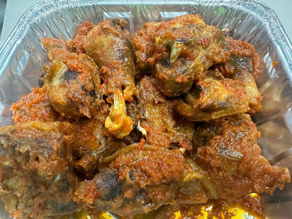 Stew hard chicken 