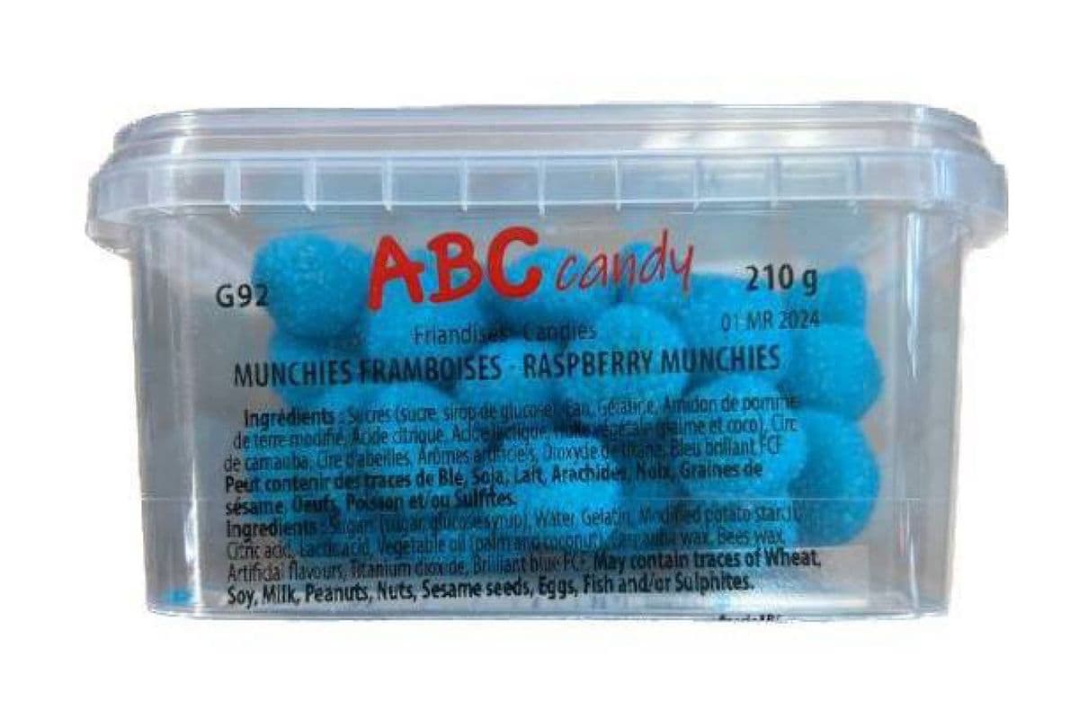 ABC Candy - Contenant - Munchies Framboises / Container - Raspberry Munchies