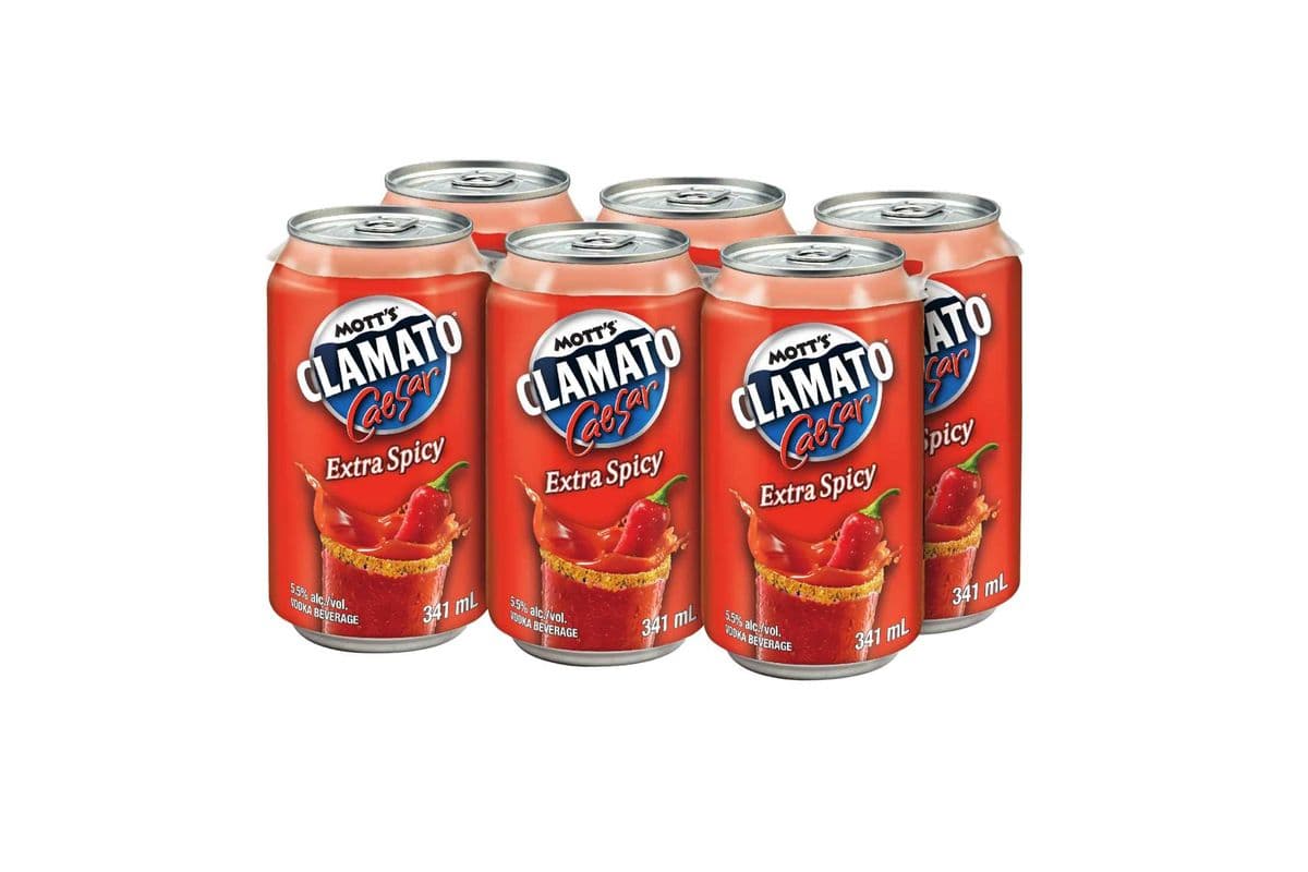 Mott's Clamato Extra Spicy Ceaser (6 Packs) (6 x 355ML)