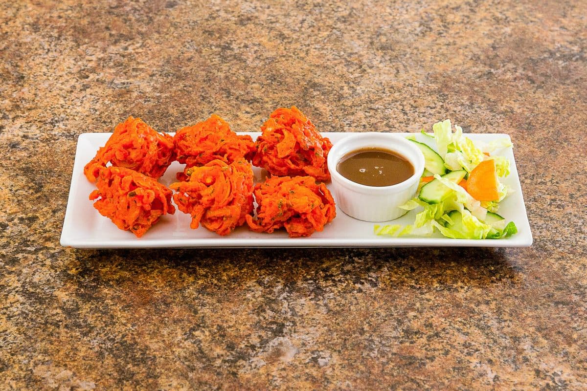 Onion Bhaji (Vegan and Gluten-Friendly) (6 Pcs)