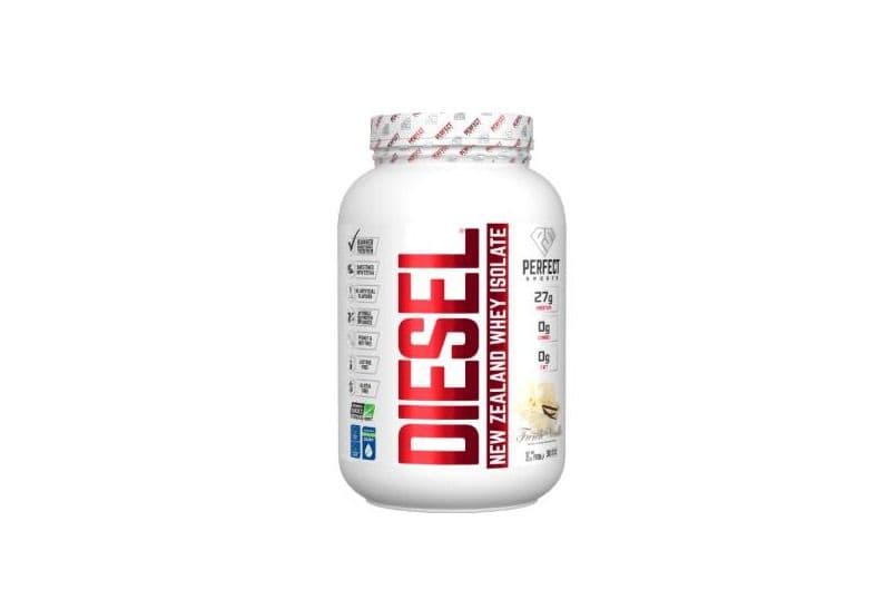 Perfect Sports Diesel New Zealand Whey Isolate Vanilla Protein Powder (2 lb)