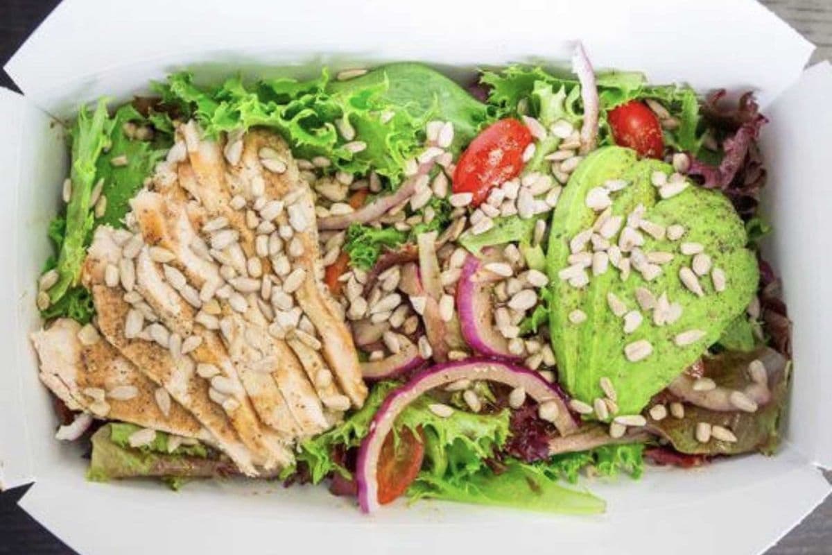 Balsamic chicken avocado salad