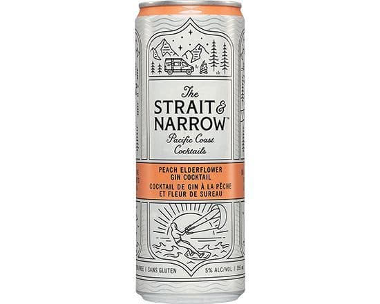 STRAIT & NARROW PEACH ELDERFLOWER (473ML)