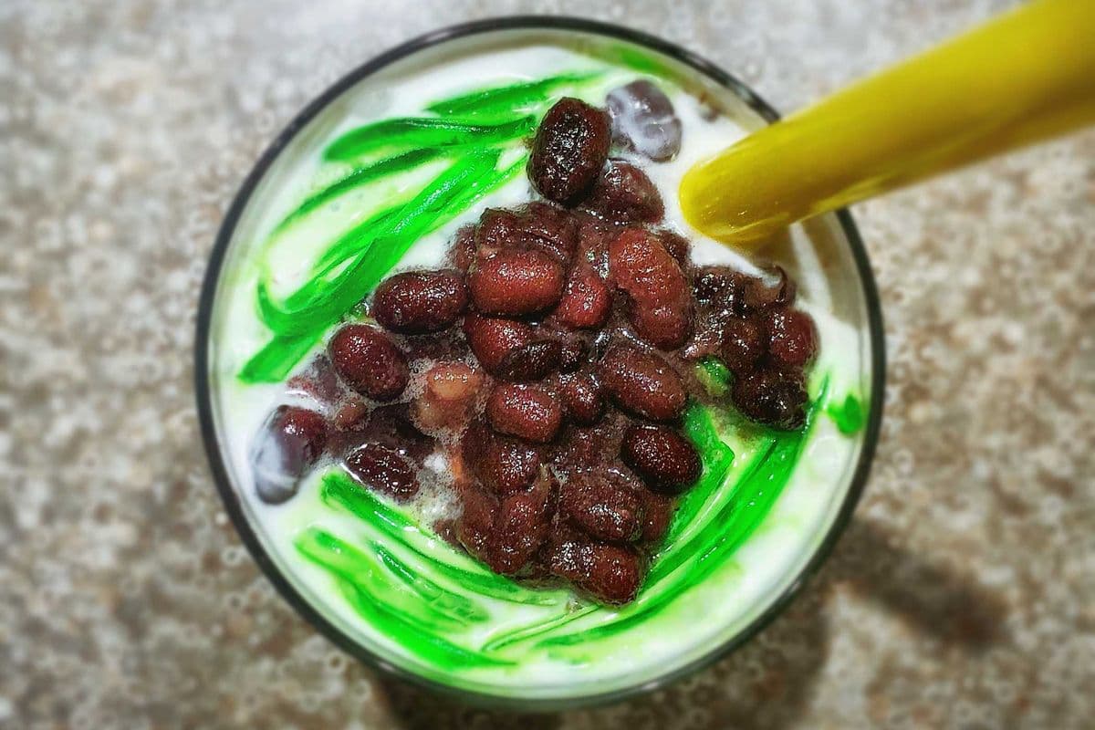 Red Bean Drink with Coconut Milk