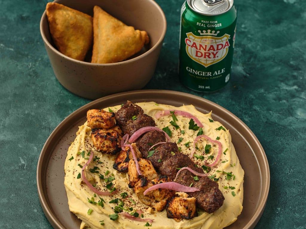 Kebab and Shish Taouk Combo Hummus