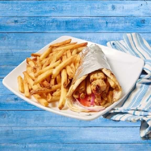 Chicken Souvlaki on a Pita