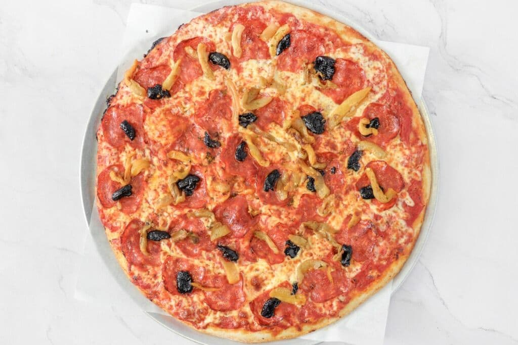 Spicy Calabrese Eggplant Pizza