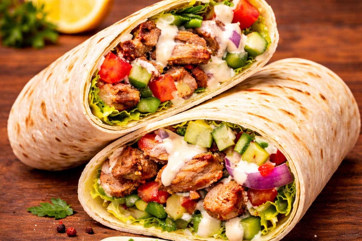 Jumbo Chicken Souvlaki wrap