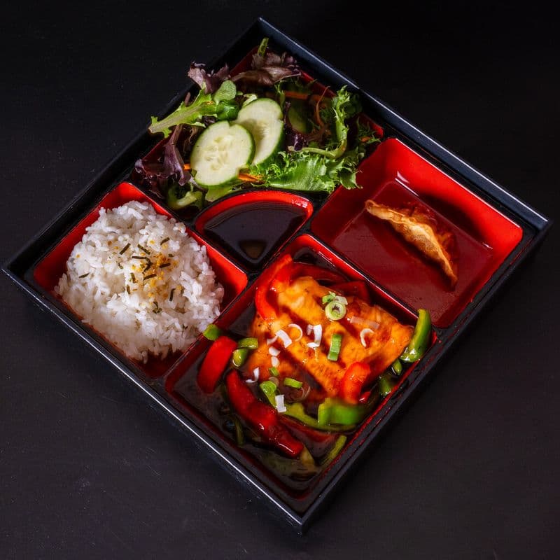 Bento saumon teriyaki