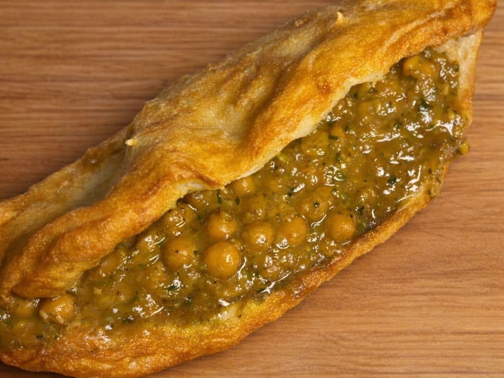 Aloo pie with Channa