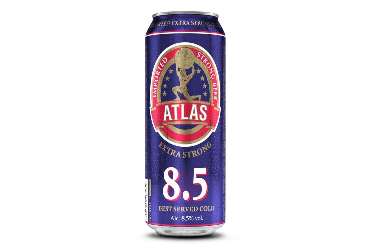 Atlas Extra Strong Beer 8.5% (1 x 500mL Cans)