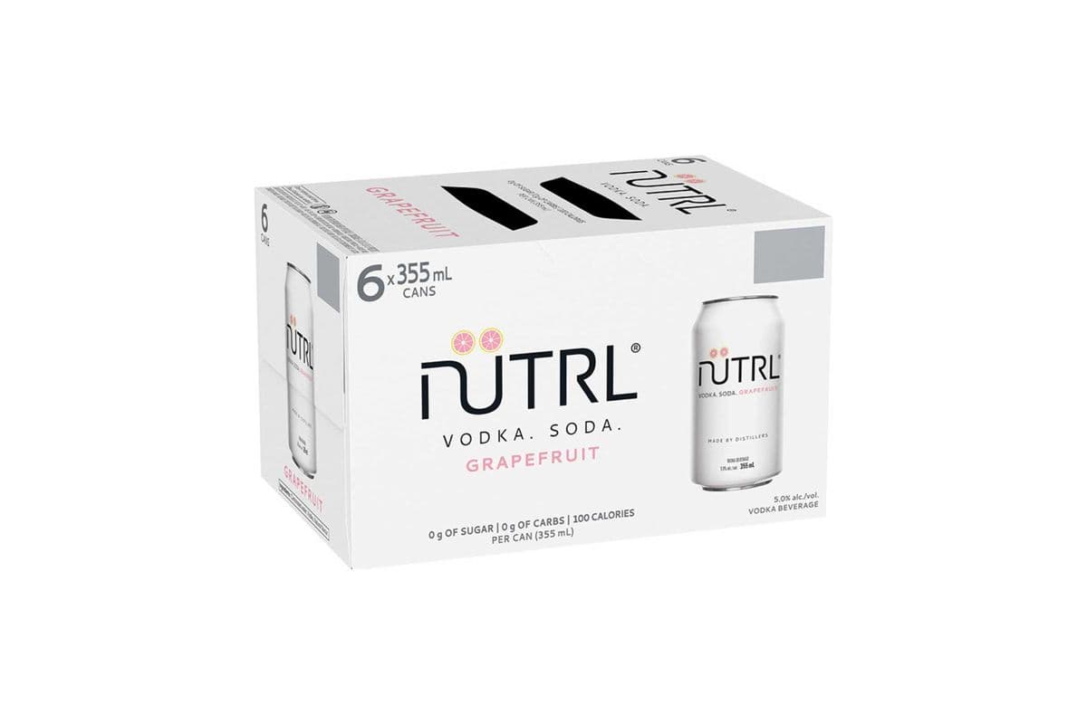 Nutrl Vodka Soda Grapefruit (6 x 355 ml Cans)