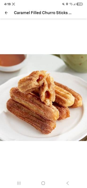 6pcs Caramel Filled Churro Sticks 4 Inch