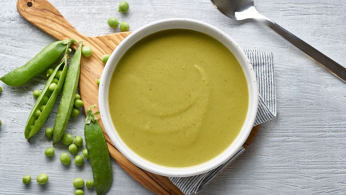 Green Peas & Kale Soup