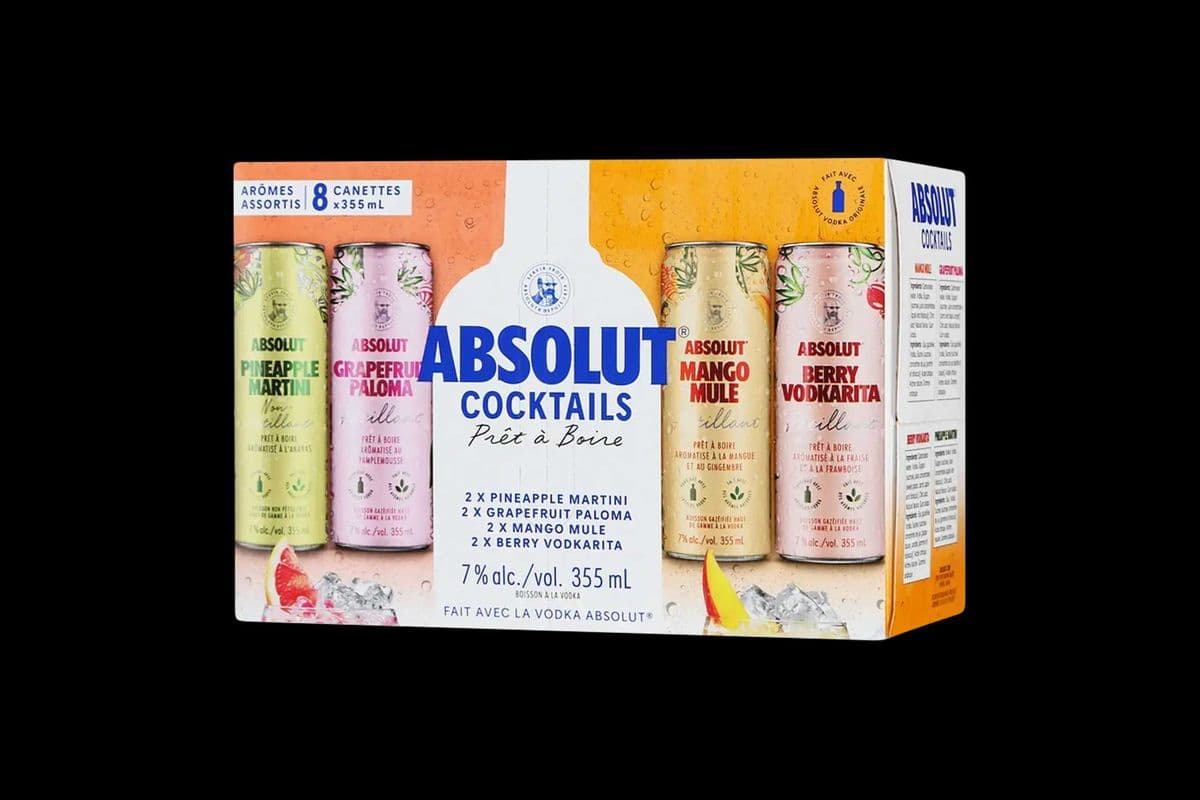 ABSOLUT COCKTAILS (8 x 355ML)